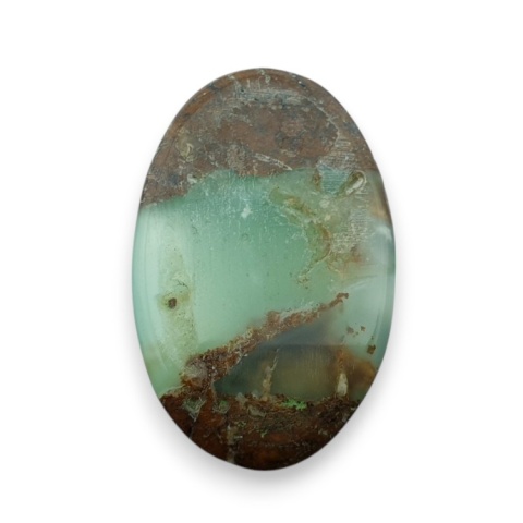 Chryzopraz kaboszon fasetowany 30x19 mm nr 23 Chryzopraz kaboszon fasetowany 30x19 mm nr 23