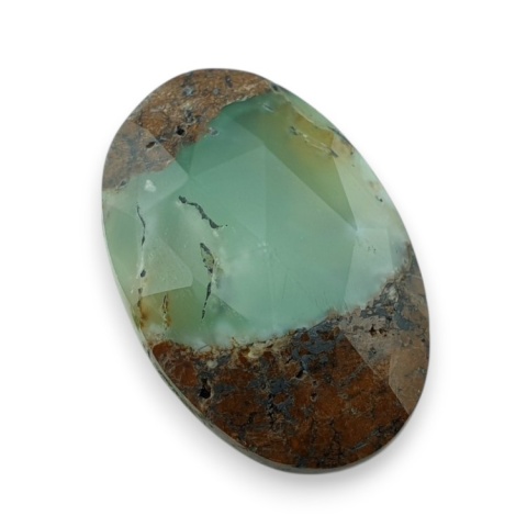 Chryzopraz kaboszon fasetowany 30x19 mm nr 30 Chryzopraz kaboszon fasetowany 30x19 mm nr 30