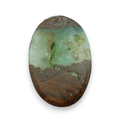 Chryzopraz kaboszon fasetowany 30x19 mm nr 30 Chryzopraz kaboszon fasetowany 30x19 mm nr 30