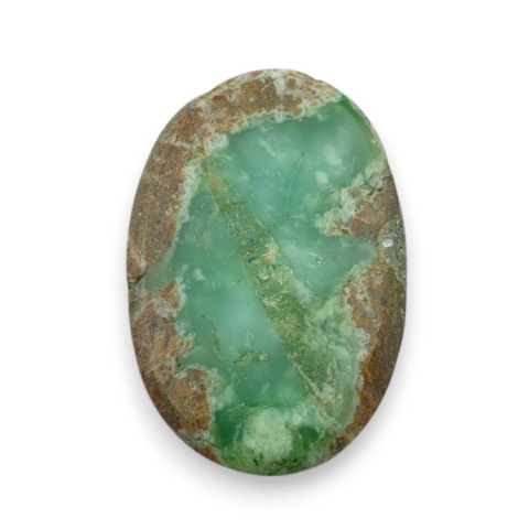 Chryzopraz kaboszon fasetowany 30x19 mm nr 37 Chryzopraz kaboszon fasetowany 30x19 mm nr 37