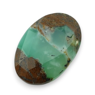 Chryzopraz kaboszon fasetowany 30x20 mm nr 26