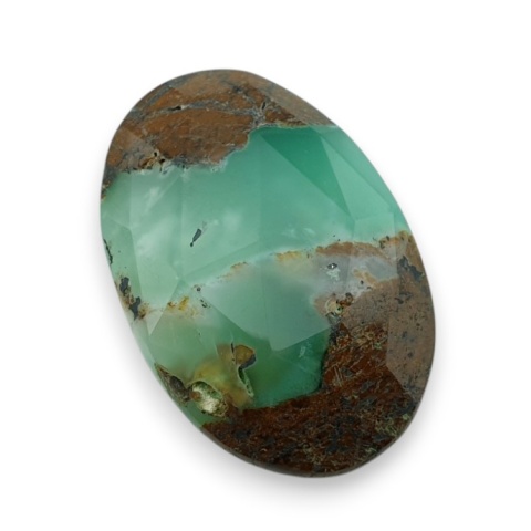 Chryzopraz kaboszon fasetowany 30x20 mm nr 26 Chryzopraz kaboszon fasetowany 30x20 mm nr 26