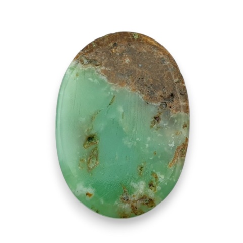 Chryzopraz kaboszon fasetowany 30x21 mm nr 16 Chryzopraz kaboszon fasetowany 30x21 mm nr 16