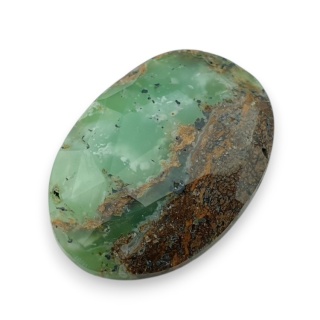 Chryzopraz kaboszon fasetowany 30x21 mm nr 2