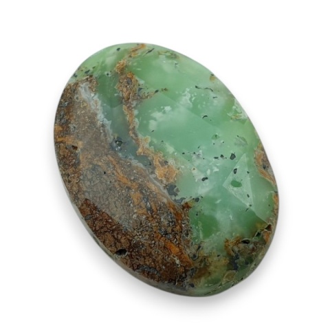 Chryzopraz kaboszon fasetowany 30x21 mm nr 2 Chryzopraz kaboszon fasetowany 30x21 mm nr 2