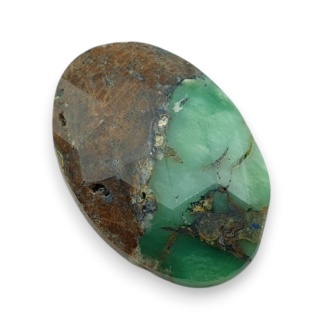 Chryzopraz kaboszon fasetowany 30x21 mm nr 4
