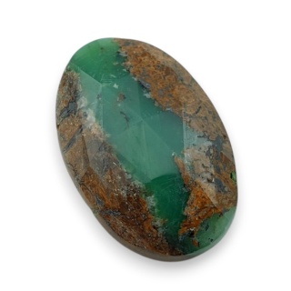 Chryzopraz kaboszon fasetowany 31x20 mm nr 10
