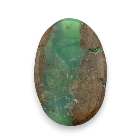 Chryzopraz kaboszon fasetowany 31x20 mm nr 10 Chryzopraz kaboszon fasetowany 31x20 mm nr 10