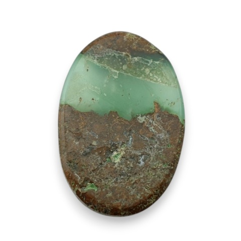 Chryzopraz kaboszon fasetowany 32x21 mm nr 5 Chryzopraz kaboszon fasetowany 32x21 mm nr 5