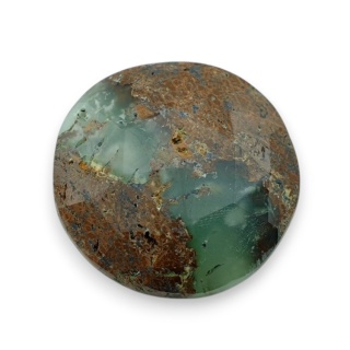 Chryzopraz kaboszon fasetowany fi 27 mm nr 11