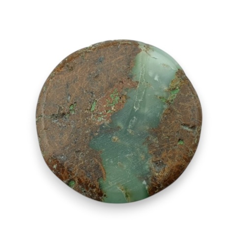 Chryzopraz kaboszon fasetowany fi 27 mm nr 11 Chryzopraz kaboszon fasetowany fi 27 mm nr 11