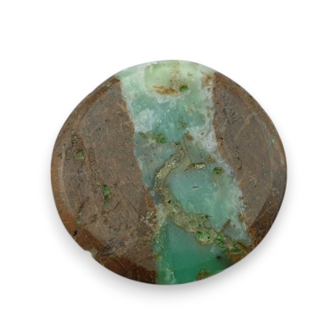Chryzopraz kaboszon fasetowany fi 27 mm nr 29 Chryzopraz kaboszon fasetowany fi 27 mm nr 29