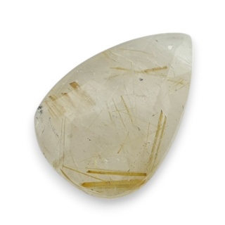 Kwarc z rutylem kaboszon fasetowany 21x14 mm nr 12