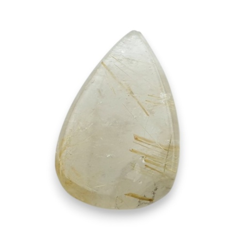 Kwarc z rutylem kaboszon fasetowany 21x14 mm nr 12 Kwarc z rutylem kaboszon fasetowany 21x14 mm nr 12
