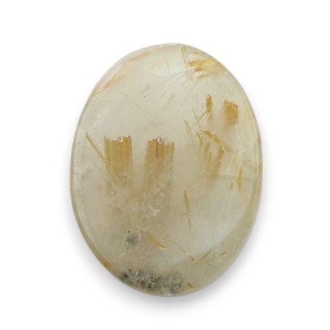 Kwarc z rutylem kaboszon fasetowany 22x17 mm nr 10 Kwarc z rutylem kaboszon fasetowany 22x17 mm nr 10