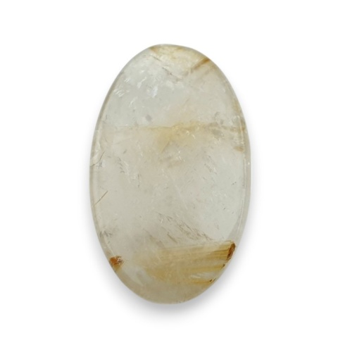 Kwarc z rutylem kaboszon fasetowany 25x15 mm nr 9 Kwarc z rutylem kaboszon fasetowany 25x15 mm nr 9