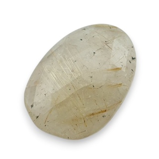 Kwarc z rutylem kaboszon fasetowany 25x18 mm nr 4