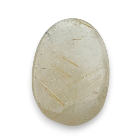 Kwarc z rutylem kaboszon fasetowany 25x18 mm nr 4 Kwarc z rutylem kaboszon fasetowany 25x18 mm nr 4