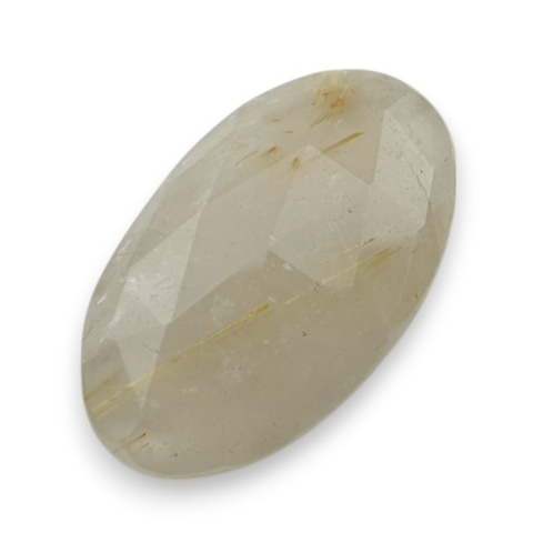 Kwarc z rutylem kaboszon fasetowany 26x15 mm nr 6 Kwarc z rutylem kaboszon fasetowany 26x15 mm nr 6