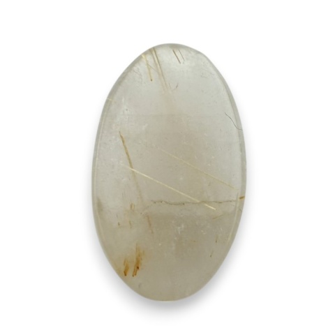 Kwarc z rutylem kaboszon fasetowany 26x15 mm nr 6 Kwarc z rutylem kaboszon fasetowany 26x15 mm nr 6
