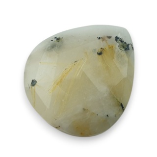 Kwarc z rutylem kaboszon fasetowany 26x23 mm nr 11