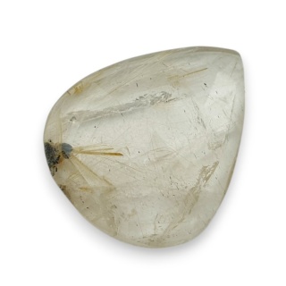 Kwarc z rutylem kaboszon fasetowany 27x22 mm nr 2
