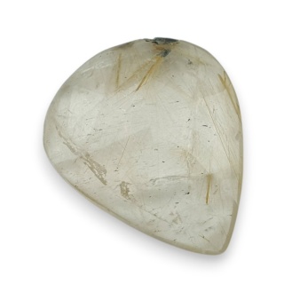 Kwarc z rutylem kaboszon fasetowany 27x22 mm nr 2