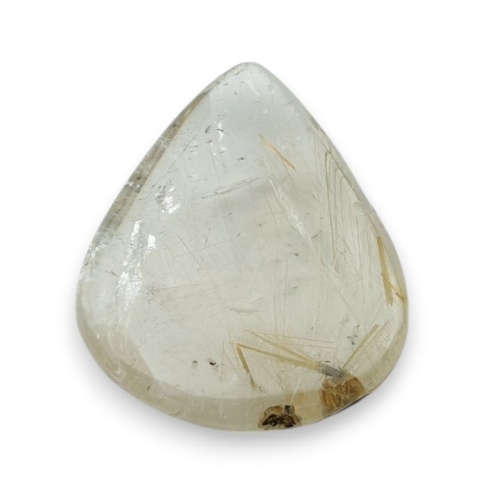 Kwarc z rutylem kaboszon fasetowany 27x22 mm nr 2 Kwarc z rutylem kaboszon fasetowany 27x22 mm nr 2