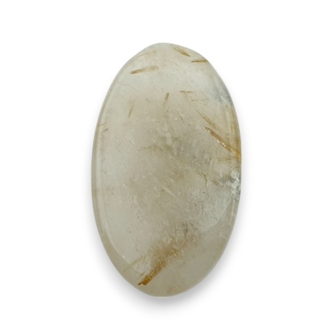 Kwarc z rutylem kaboszon fasetowany 32x18 mm nr 5 Kwarc z rutylem kaboszon fasetowany 32x18 mm nr 5