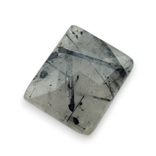 Kwarc z turmalinem kaboszon fasetowany 18x16 mm nr 36