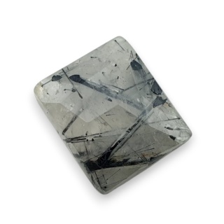 Kwarc z turmalinem kaboszon fasetowany 18x16 mm nr 36