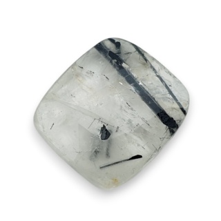 Kwarc z turmalinem kaboszon fasetowany 20x18 mm nr 9