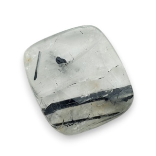 Kwarc z turmalinem kaboszon fasetowany 20x18 mm nr 9