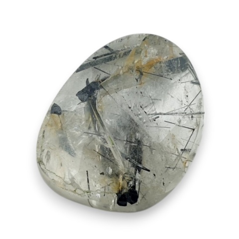 Kwarc z turmalinem kaboszon fasetowany 21x17 mm nr 35 Kwarc z turmalinem kaboszon fasetowany 21x17 mm nr 35