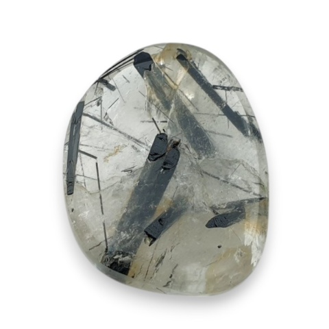 Kwarc z turmalinem kaboszon fasetowany 21x17 mm nr 35 Kwarc z turmalinem kaboszon fasetowany 21x17 mm nr 35