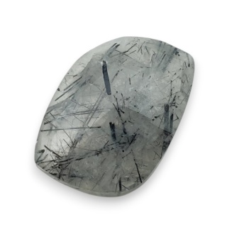Kwarc z turmalinem kaboszon fasetowany 23x17 mm nr 33