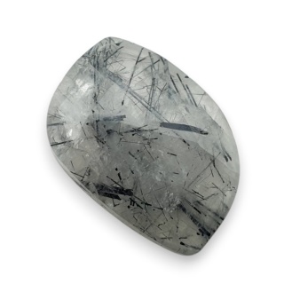 Kwarc z turmalinem kaboszon fasetowany 23x17 mm nr 33