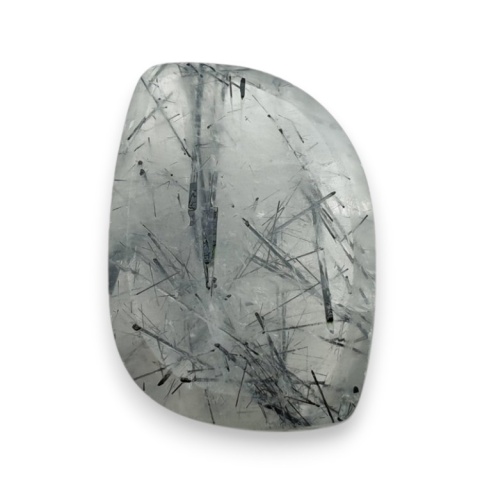 Kwarc z turmalinem kaboszon fasetowany 23x17 mm nr 33 Kwarc z turmalinem kaboszon fasetowany 23x17 mm nr 33