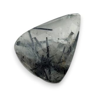 Kwarc z turmalinem kaboszon fasetowany 24x18 mm nr 31