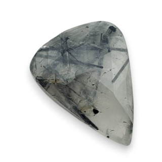 Kwarc z turmalinem kaboszon fasetowany 24x18 mm nr 31