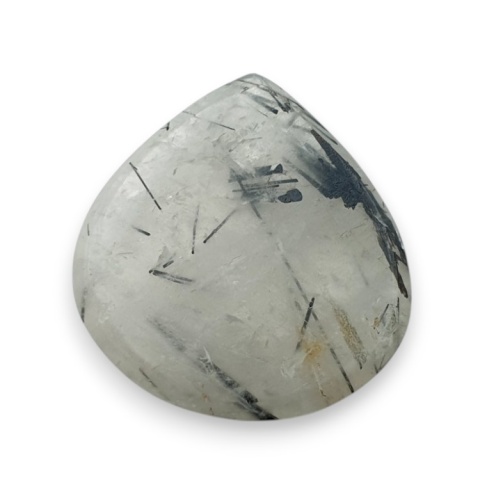 Kwarc z turmalinem kaboszon fasetowany 24x23 mm nr 29 Kwarc z turmalinem kaboszon fasetowany 24x23 mm nr 29