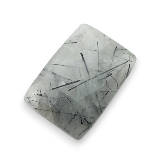Kwarc z turmalinem kaboszon fasetowany 27x19 mm nr 1