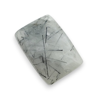 Kwarc z turmalinem kaboszon fasetowany 27x19 mm nr 1