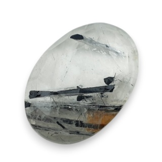 Kwarc z turmalinem kaboszon fasetowany 27x19 mm nr 26