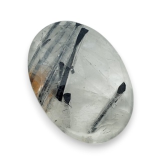 Kwarc z turmalinem kaboszon fasetowany 27x19 mm nr 26