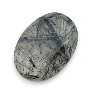 Kwarc z turmalinem kaboszon fasetowany 28x19 mm nr 3