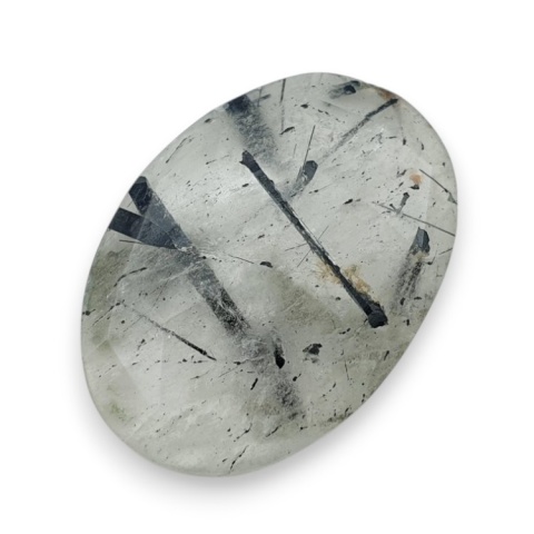 Kwarc z turmalinem kaboszon fasetowany 28x20 mm nr 27 Kwarc z turmalinem kaboszon fasetowany 28x20 mm nr 27