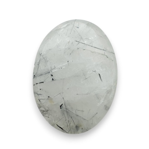 Kwarc z turmalinem kaboszon fasetowany 28x20 mm nr 7 Kwarc z turmalinem kaboszon fasetowany 28x20 mm nr 7