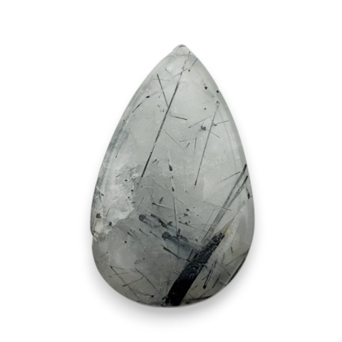 Kwarc z turmalinem kaboszon fasetowany 29x17 mm nr 16 Kwarc z turmalinem kaboszon fasetowany 29x17 mm nr 16