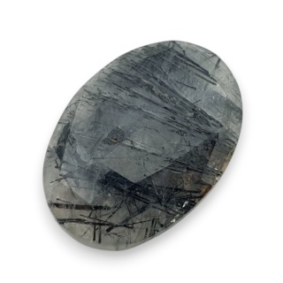 Kwarc z turmalinem kaboszon fasetowany 29x21 mm nr 19